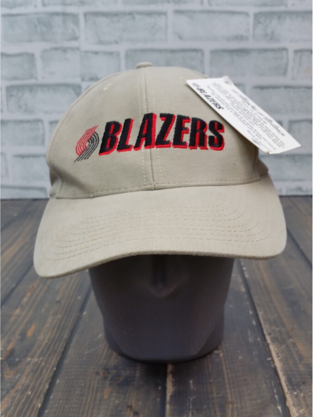 Portland Trail Blazers NBA Khaki Red Logo Bank of America Alaska Cap Hat LOGO